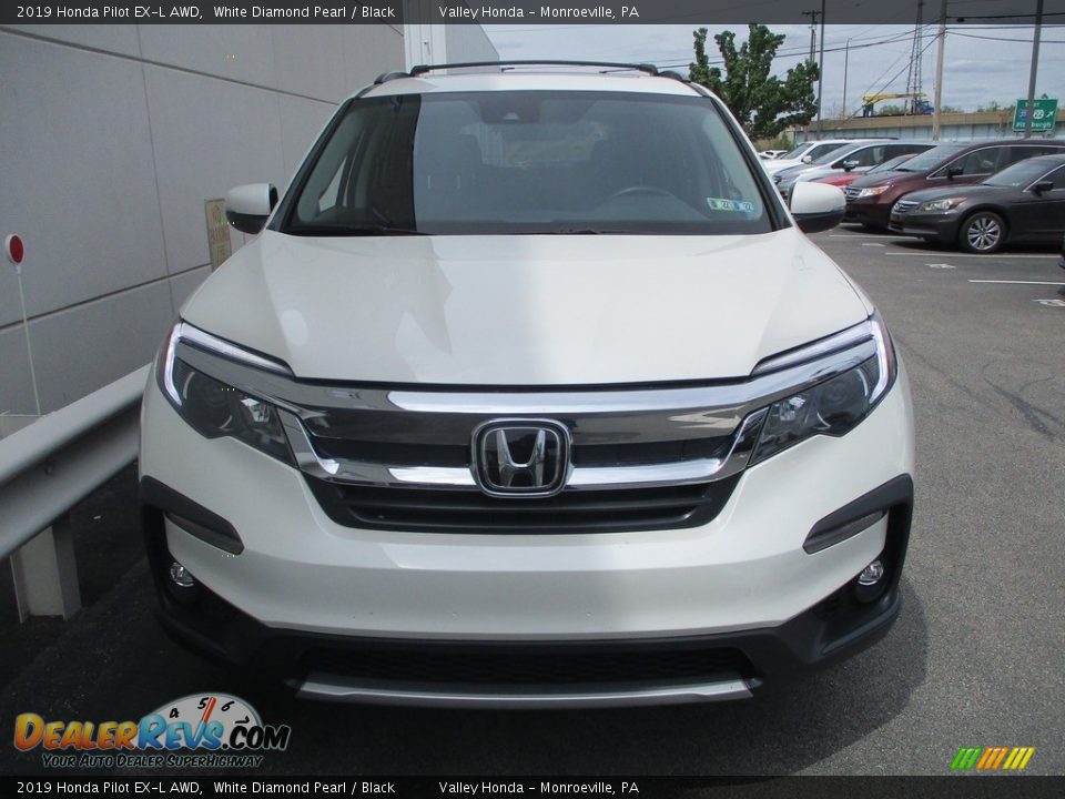 2019 Honda Pilot EX-L AWD White Diamond Pearl / Black Photo #8