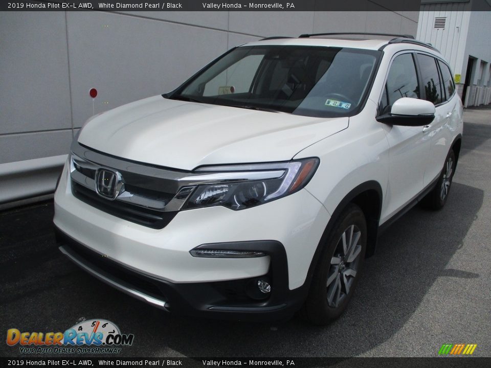 2019 Honda Pilot EX-L AWD White Diamond Pearl / Black Photo #9