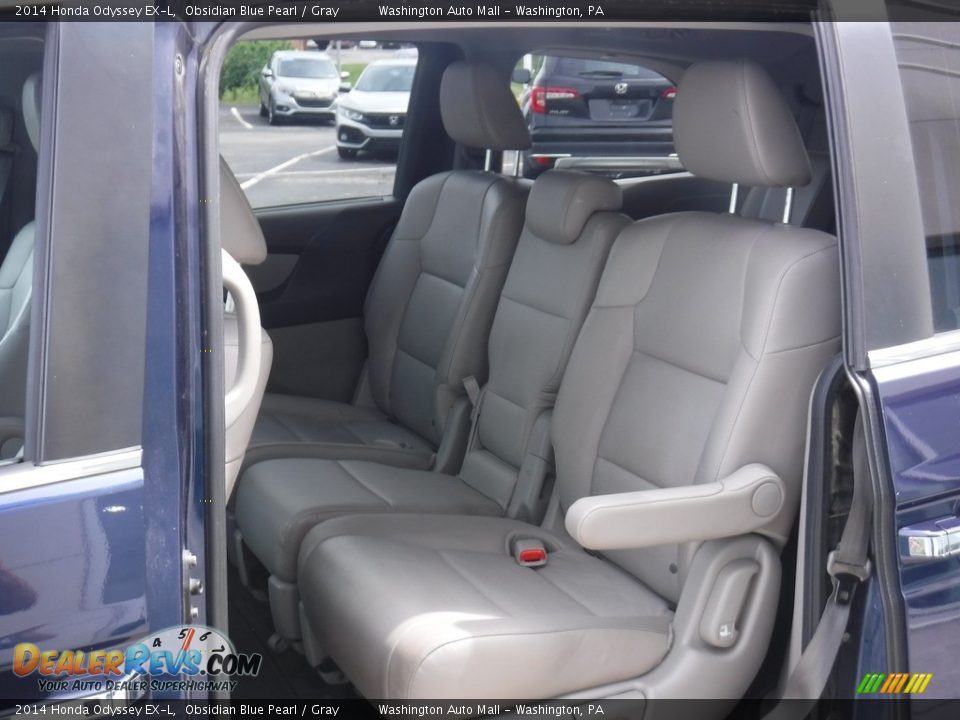 2014 Honda Odyssey EX-L Obsidian Blue Pearl / Gray Photo #24