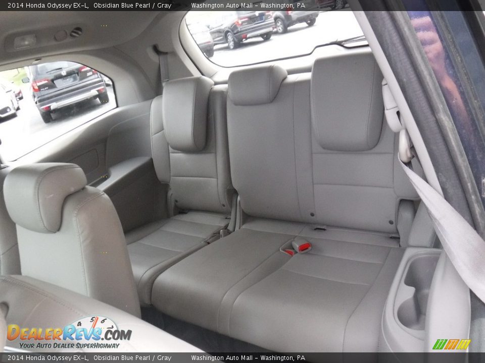 2014 Honda Odyssey EX-L Obsidian Blue Pearl / Gray Photo #25