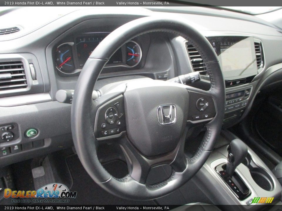 2019 Honda Pilot EX-L AWD White Diamond Pearl / Black Photo #14