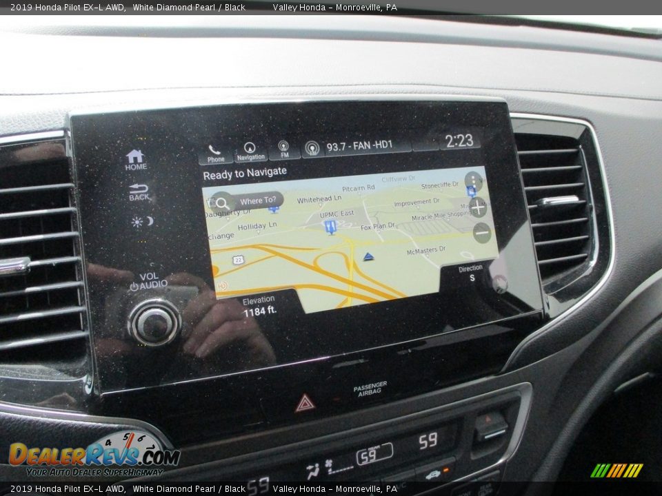 2019 Honda Pilot EX-L AWD White Diamond Pearl / Black Photo #15