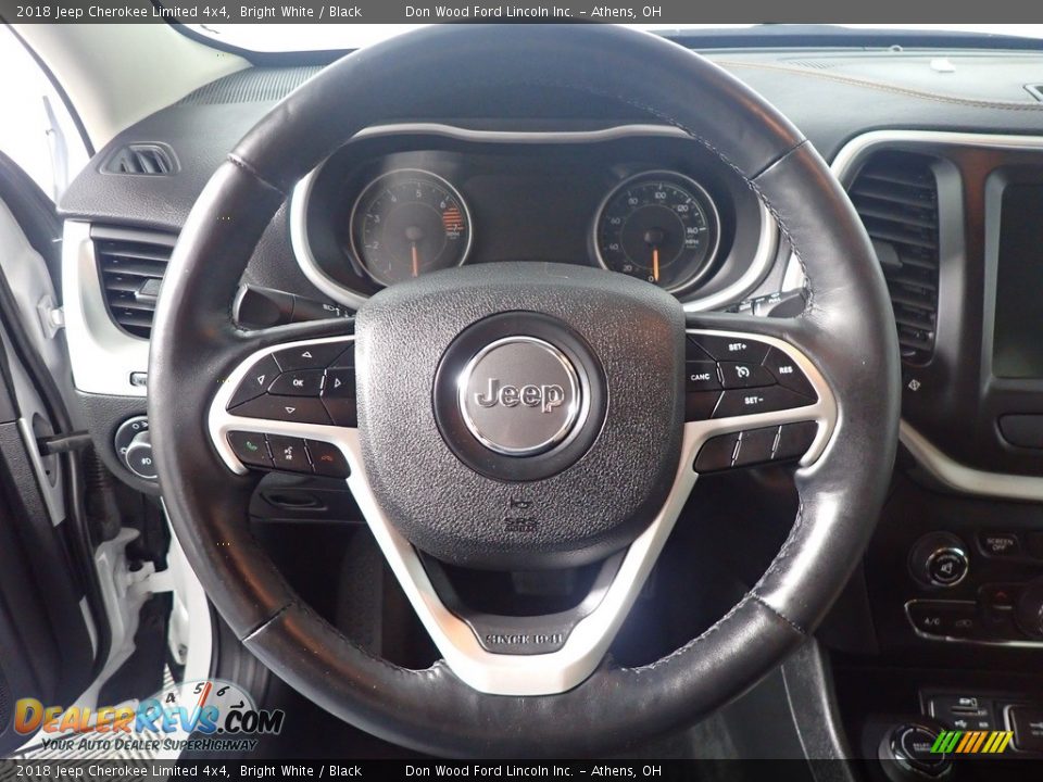 2018 Jeep Cherokee Limited 4x4 Bright White / Black Photo #26