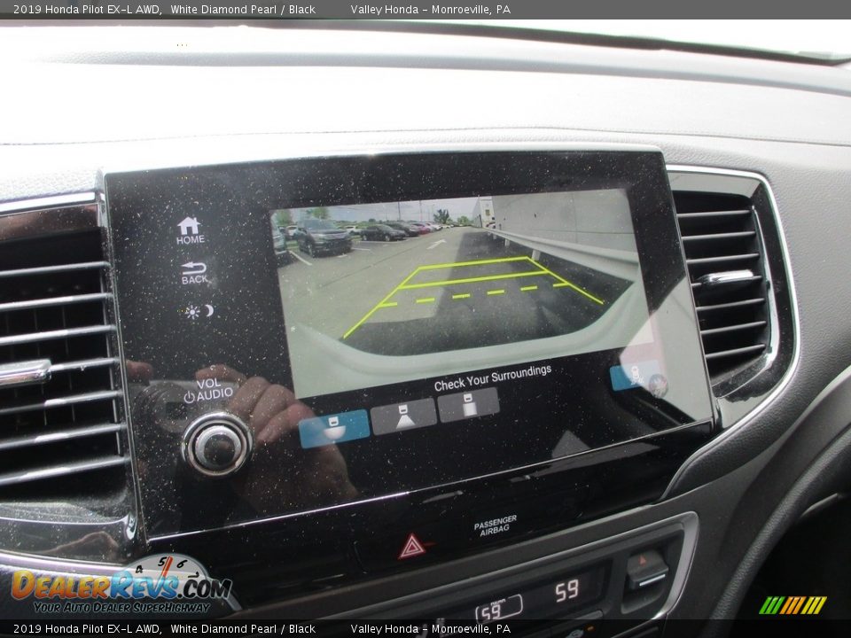 2019 Honda Pilot EX-L AWD White Diamond Pearl / Black Photo #16
