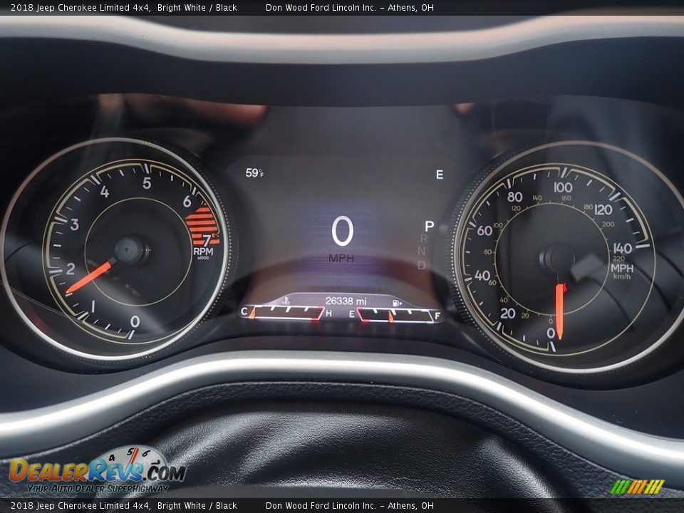 2018 Jeep Cherokee Limited 4x4 Bright White / Black Photo #27