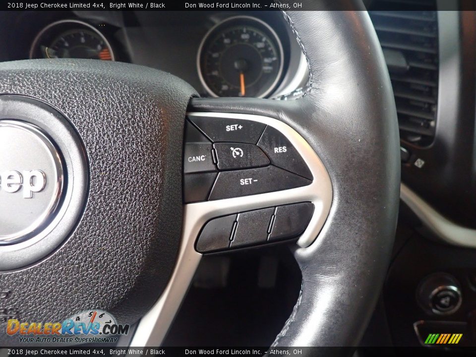 2018 Jeep Cherokee Limited 4x4 Bright White / Black Photo #29
