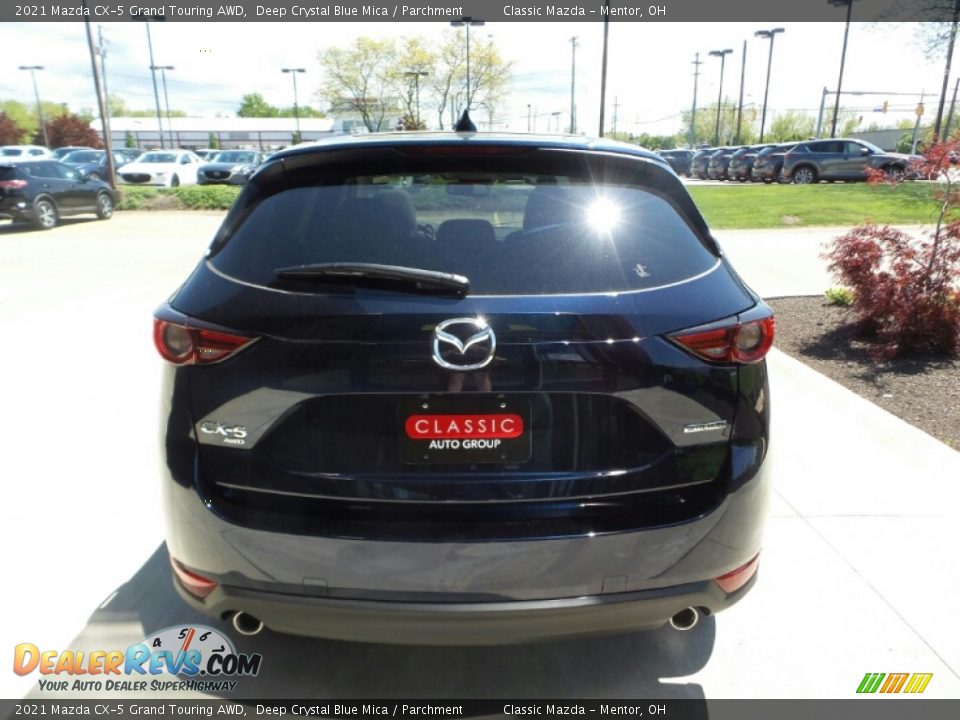 2021 Mazda CX-5 Grand Touring AWD Deep Crystal Blue Mica / Parchment Photo #5