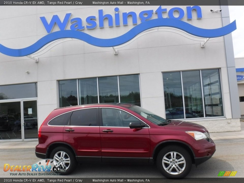 2010 Honda CR-V EX AWD Tango Red Pearl / Gray Photo #2
