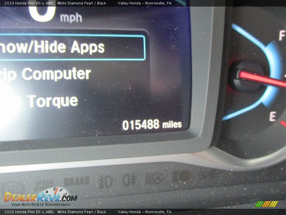 2019 Honda Pilot EX-L AWD White Diamond Pearl / Black Photo #20