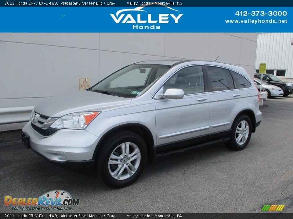 2011 Honda CR-V EX-L 4WD Alabaster Silver Metallic / Gray Photo #1