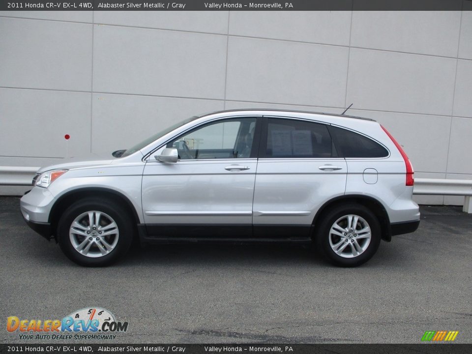 2011 Honda CR-V EX-L 4WD Alabaster Silver Metallic / Gray Photo #2