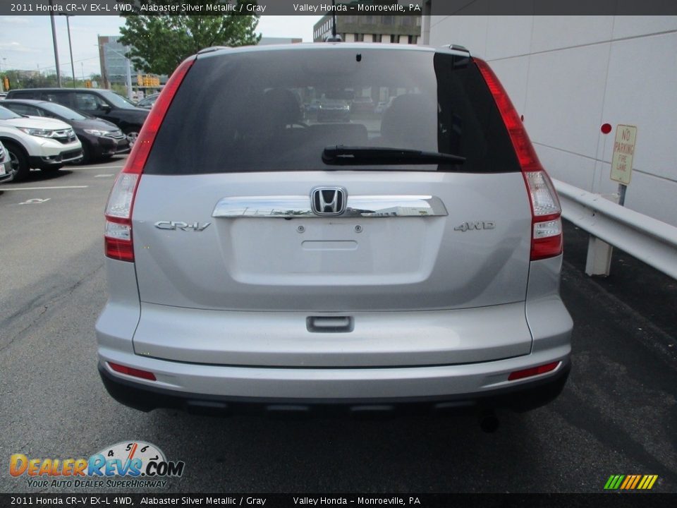 2011 Honda CR-V EX-L 4WD Alabaster Silver Metallic / Gray Photo #5