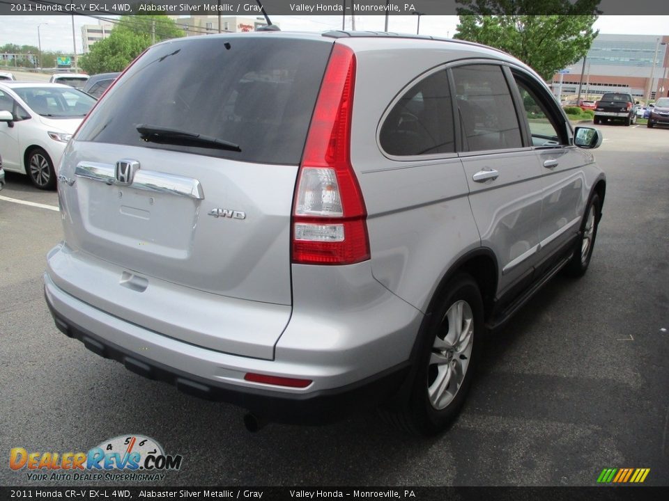 2011 Honda CR-V EX-L 4WD Alabaster Silver Metallic / Gray Photo #6