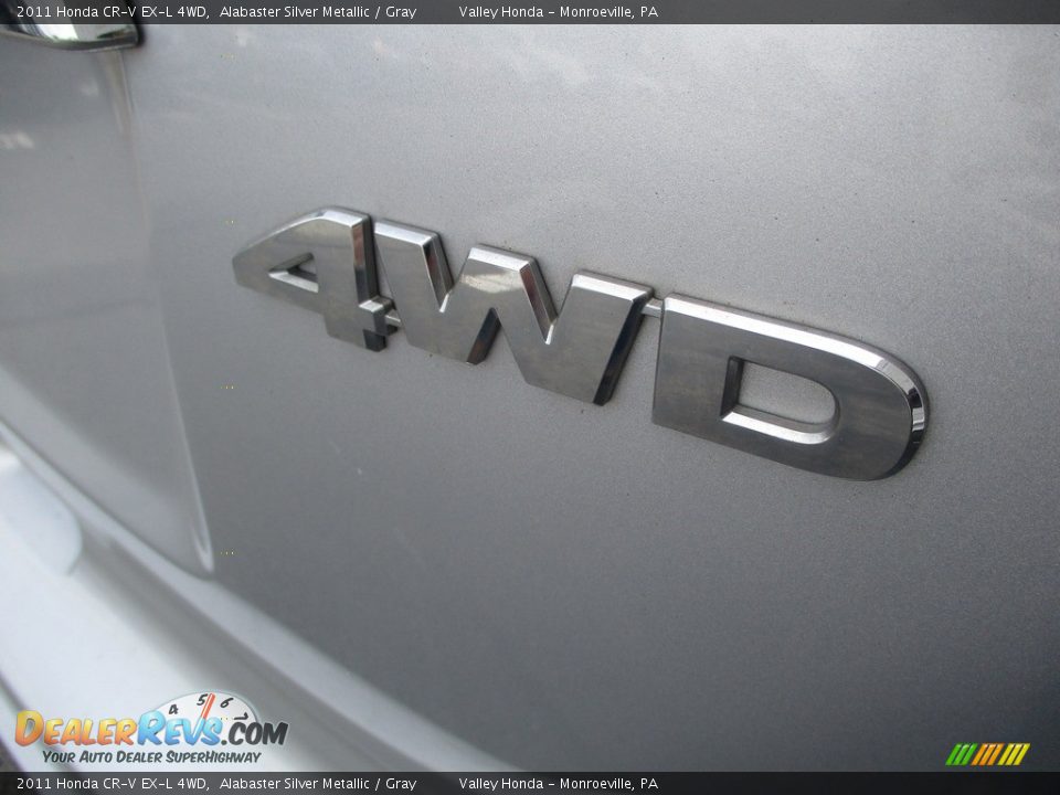 2011 Honda CR-V EX-L 4WD Alabaster Silver Metallic / Gray Photo #7
