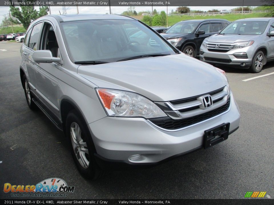 2011 Honda CR-V EX-L 4WD Alabaster Silver Metallic / Gray Photo #8