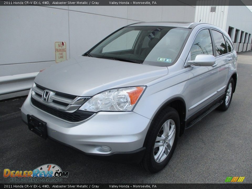 2011 Honda CR-V EX-L 4WD Alabaster Silver Metallic / Gray Photo #9