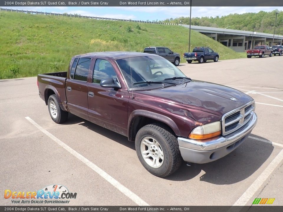 2004 Dodge Dakota SLT Quad Cab Black / Dark Slate Gray Photo #2
