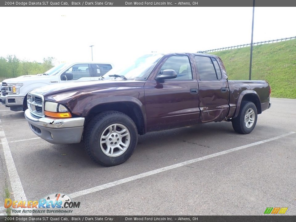 2004 Dodge Dakota SLT Quad Cab Black / Dark Slate Gray Photo #7