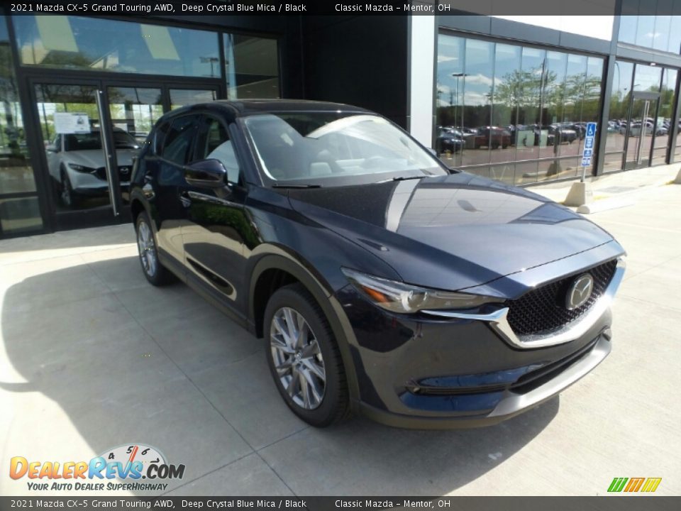 2021 Mazda CX-5 Grand Touring AWD Deep Crystal Blue Mica / Black Photo #1