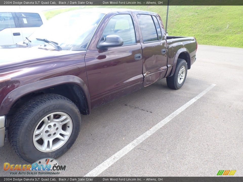 2004 Dodge Dakota SLT Quad Cab Black / Dark Slate Gray Photo #9