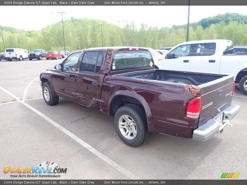 2004 Dodge Dakota SLT Quad Cab Black / Dark Slate Gray Photo #10