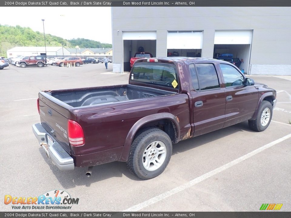 2004 Dodge Dakota SLT Quad Cab Black / Dark Slate Gray Photo #12