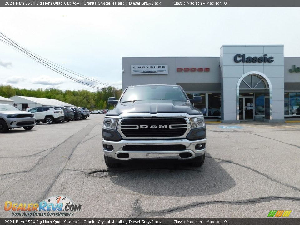 2021 Ram 1500 Big Horn Quad Cab 4x4 Granite Crystal Metallic / Diesel Gray/Black Photo #2