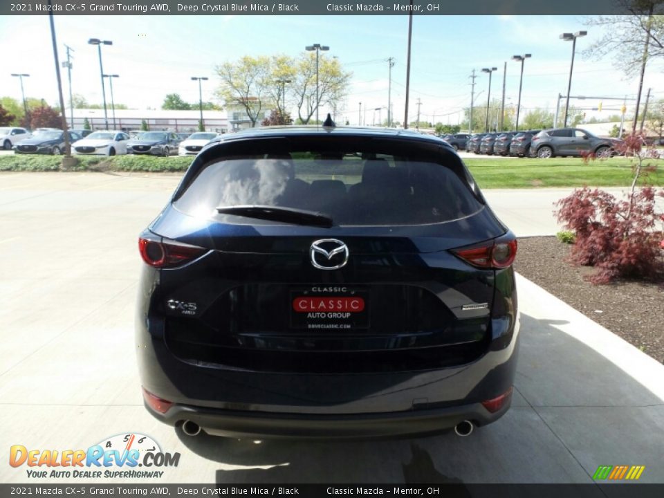 2021 Mazda CX-5 Grand Touring AWD Deep Crystal Blue Mica / Black Photo #5