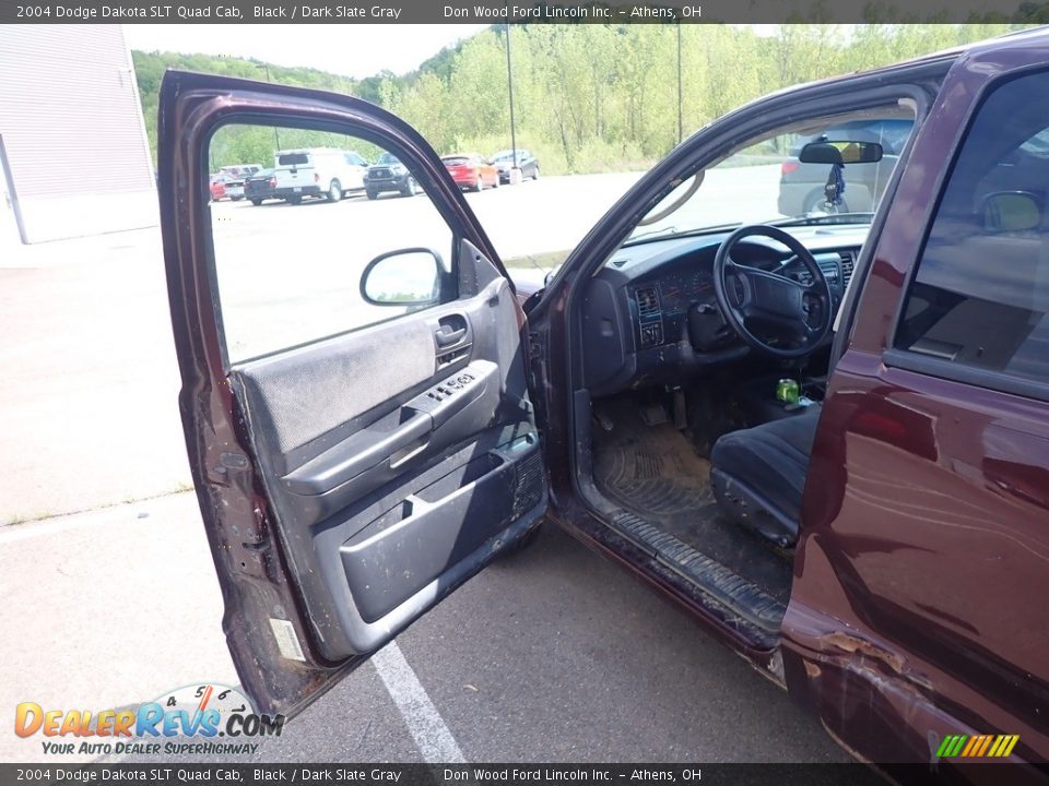 2004 Dodge Dakota SLT Quad Cab Black / Dark Slate Gray Photo #13