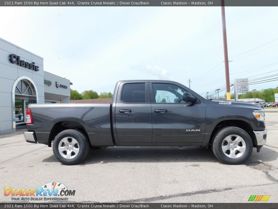 2021 Ram 1500 Big Horn Quad Cab 4x4 Granite Crystal Metallic / Diesel Gray/Black Photo #3