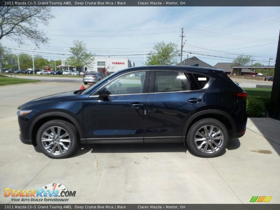 2021 Mazda CX-5 Grand Touring AWD Deep Crystal Blue Mica / Black Photo #6