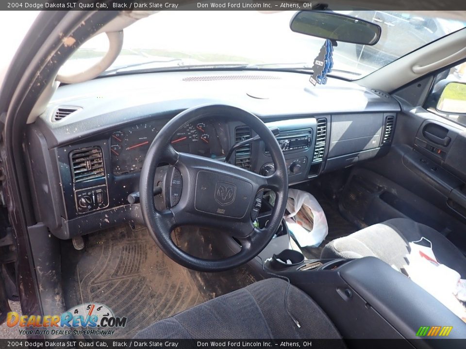 2004 Dodge Dakota SLT Quad Cab Black / Dark Slate Gray Photo #14