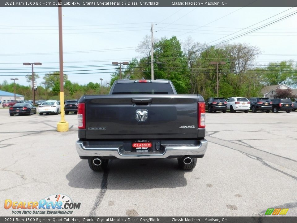 2021 Ram 1500 Big Horn Quad Cab 4x4 Granite Crystal Metallic / Diesel Gray/Black Photo #4