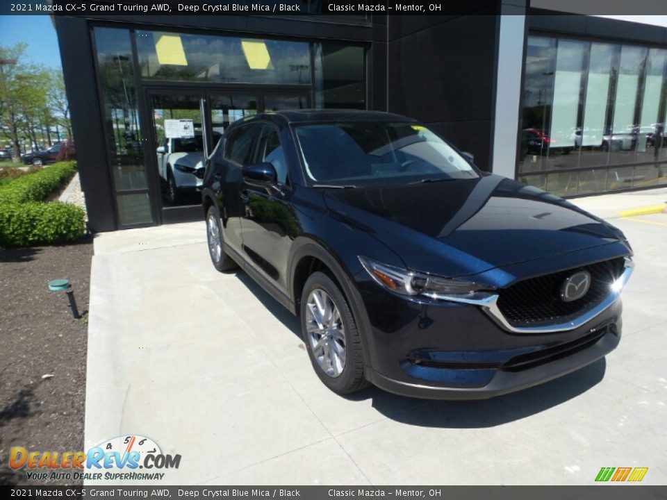 2021 Mazda CX-5 Grand Touring AWD Deep Crystal Blue Mica / Black Photo #1