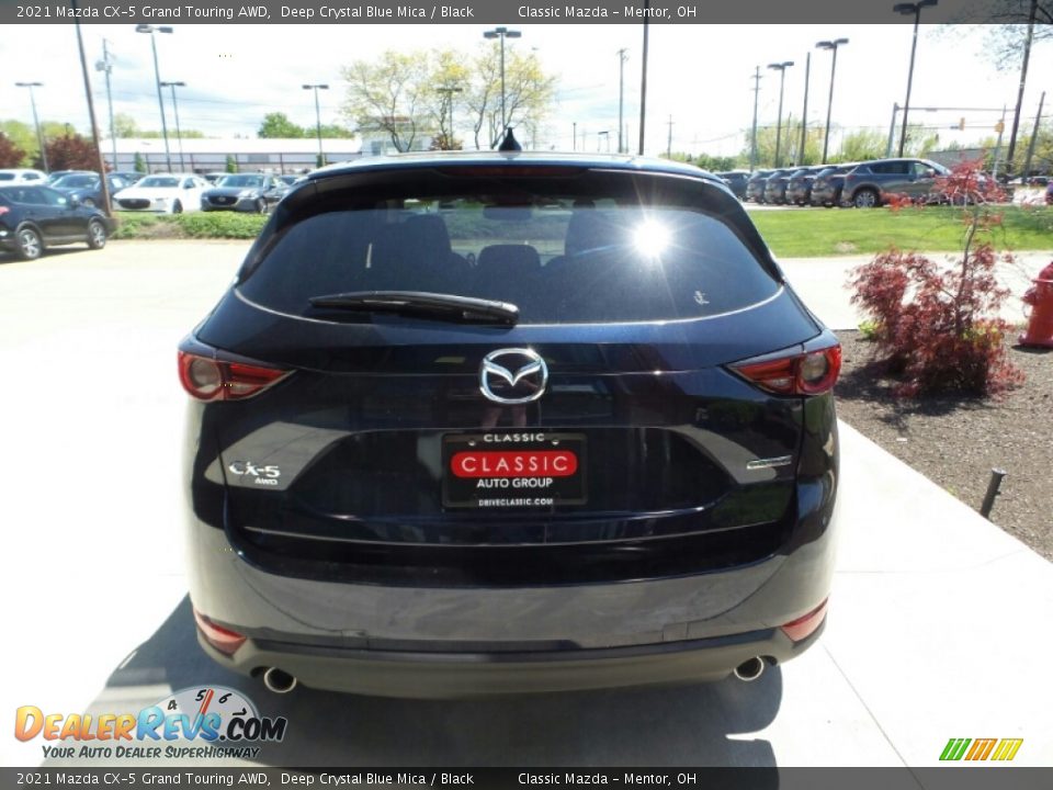 2021 Mazda CX-5 Grand Touring AWD Deep Crystal Blue Mica / Black Photo #5