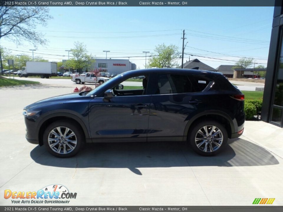 2021 Mazda CX-5 Grand Touring AWD Deep Crystal Blue Mica / Black Photo #6