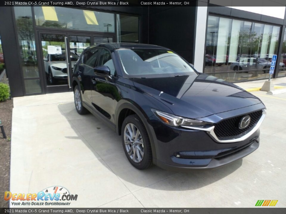 2021 Mazda CX-5 Grand Touring AWD Deep Crystal Blue Mica / Black Photo #1