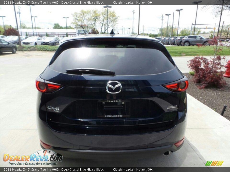 2021 Mazda CX-5 Grand Touring AWD Deep Crystal Blue Mica / Black Photo #5