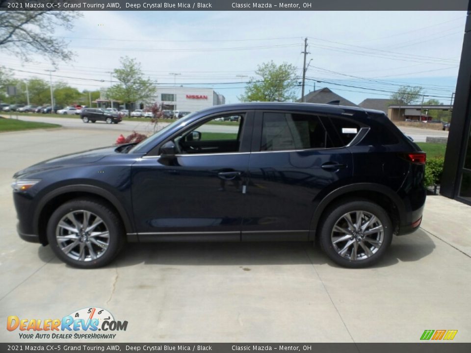 2021 Mazda CX-5 Grand Touring AWD Deep Crystal Blue Mica / Black Photo #6