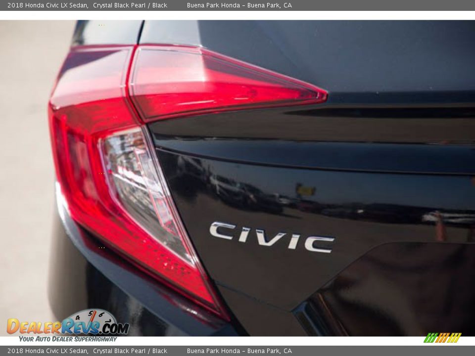 2018 Honda Civic LX Sedan Crystal Black Pearl / Black Photo #12