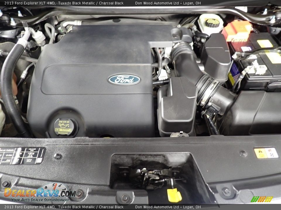 2013 Ford Explorer XLT 4WD Tuxedo Black Metallic / Charcoal Black Photo #8