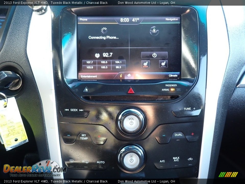 2013 Ford Explorer XLT 4WD Tuxedo Black Metallic / Charcoal Black Photo #30