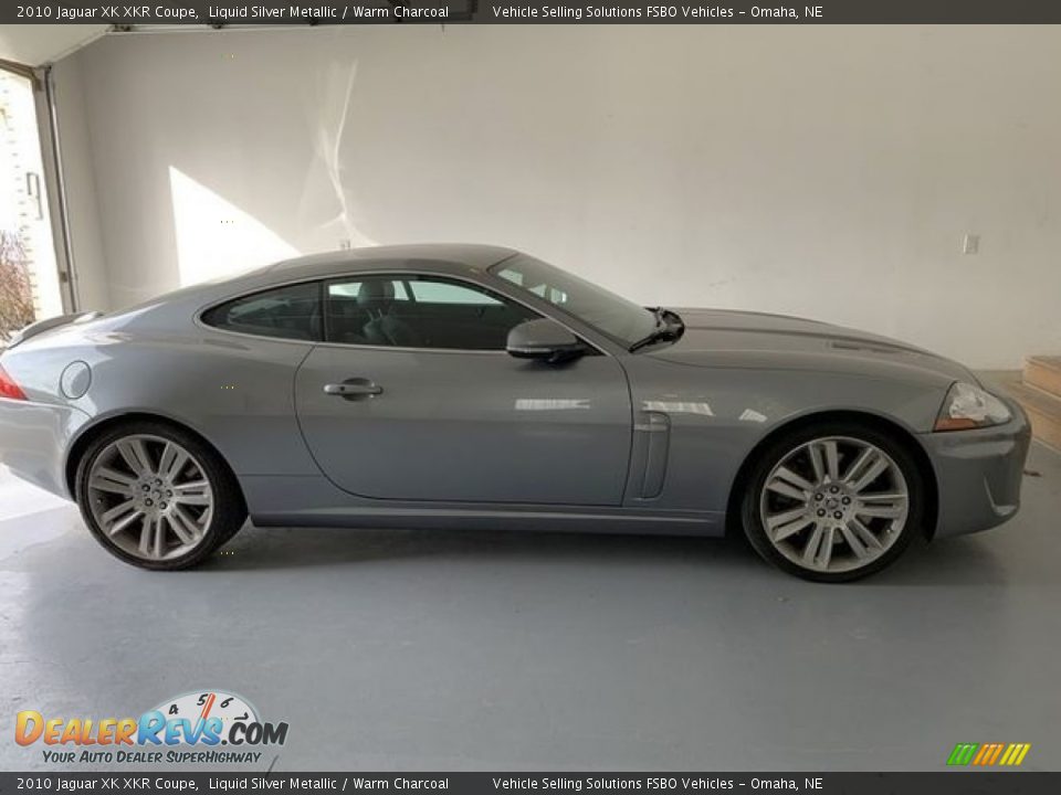 2010 Jaguar XK XKR Coupe Liquid Silver Metallic / Warm Charcoal Photo #1