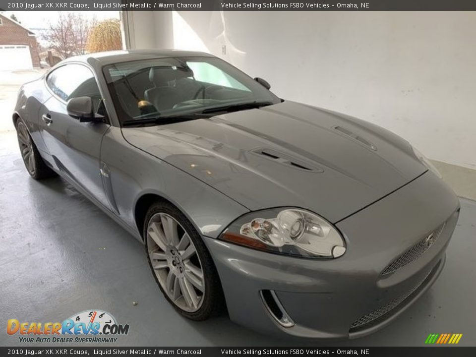 2010 Jaguar XK XKR Coupe Liquid Silver Metallic / Warm Charcoal Photo #2