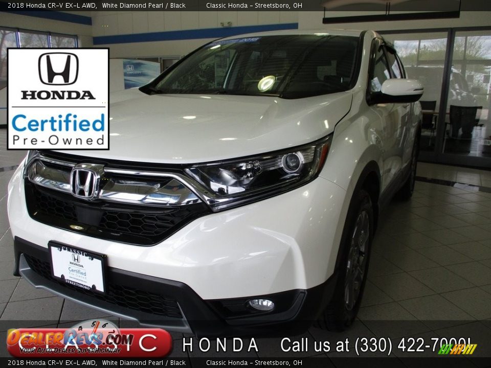 2018 Honda CR-V EX-L AWD White Diamond Pearl / Black Photo #1