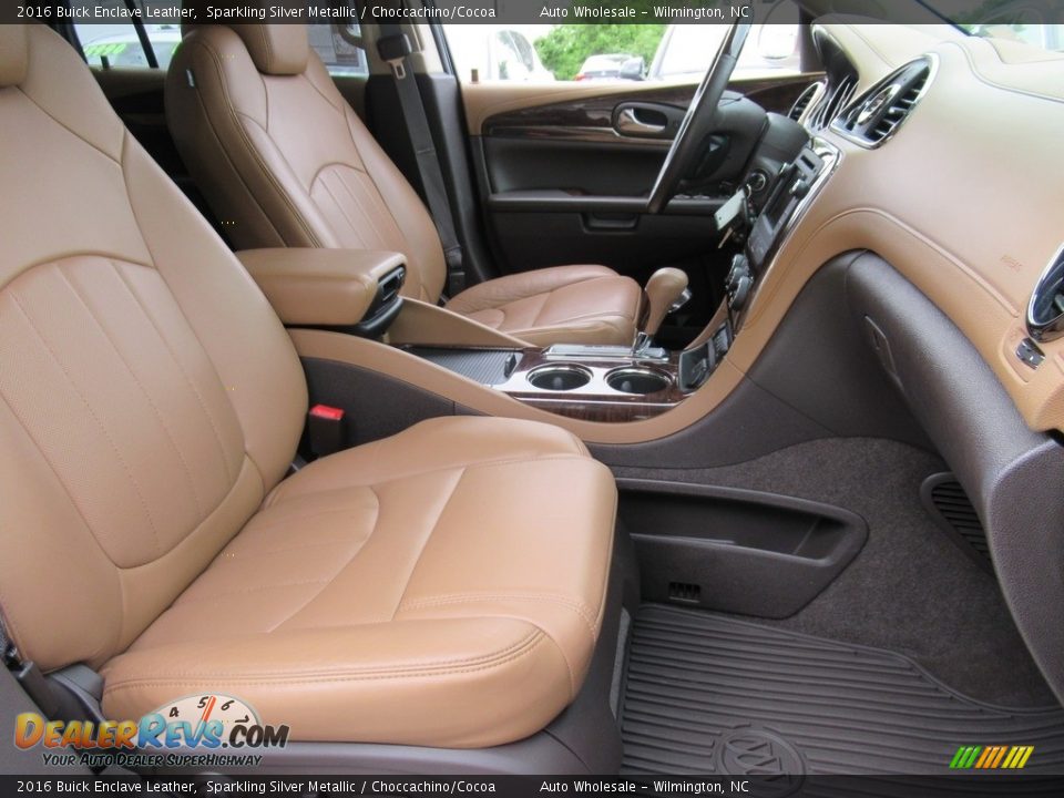 2016 Buick Enclave Leather Sparkling Silver Metallic / Choccachino/Cocoa Photo #13