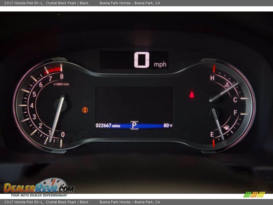 2017 Honda Pilot EX-L Gauges Photo #29