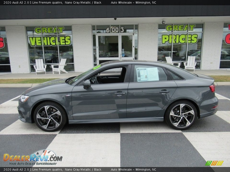 2020 Audi A3 2.0 S Line Premium quattro Nano Gray Metallic / Black Photo #1