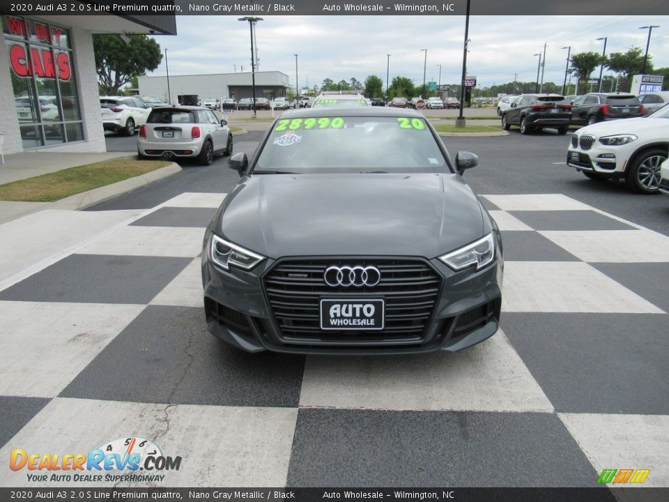 2020 Audi A3 2.0 S Line Premium quattro Nano Gray Metallic / Black Photo #2