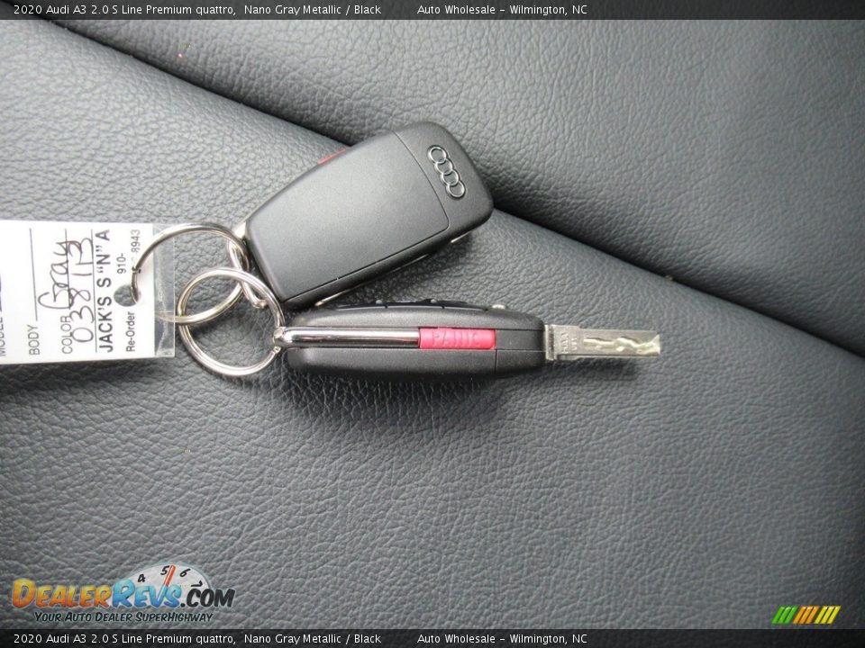 2020 Audi A3 2.0 S Line Premium quattro Nano Gray Metallic / Black Photo #7